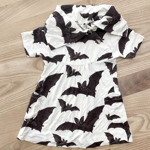 KQ brown bats collared dress